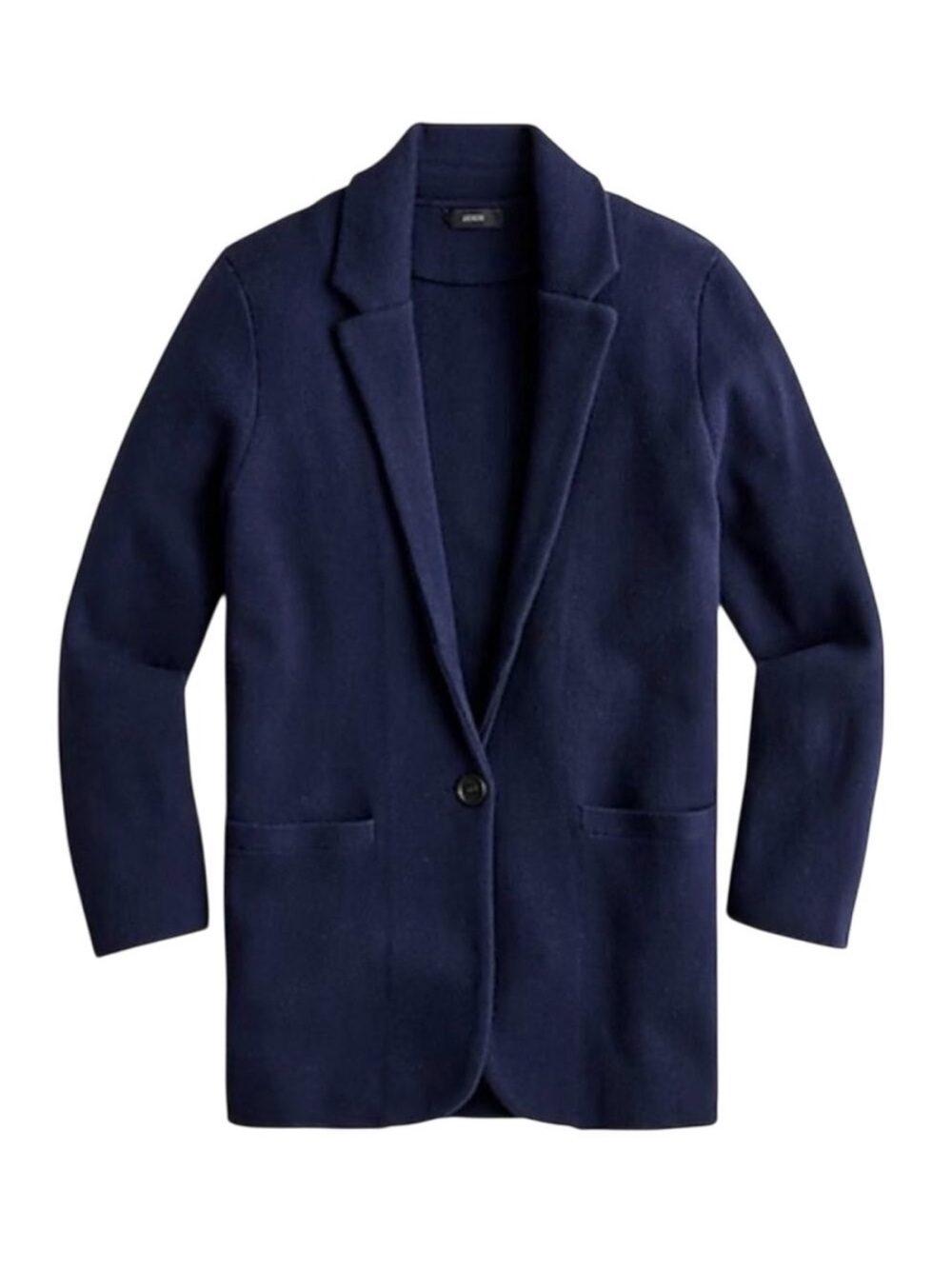 J. Crew Navy Single-Button Knit Blazer Cardigan